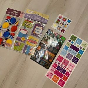 Scrapbook Birthday Stickers
